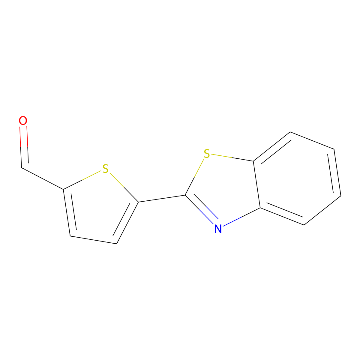 5-(Benzo[d]thiazol-2-yl)thiophene-2-carbaldehyde molecular structure, CAS 610258-82-7