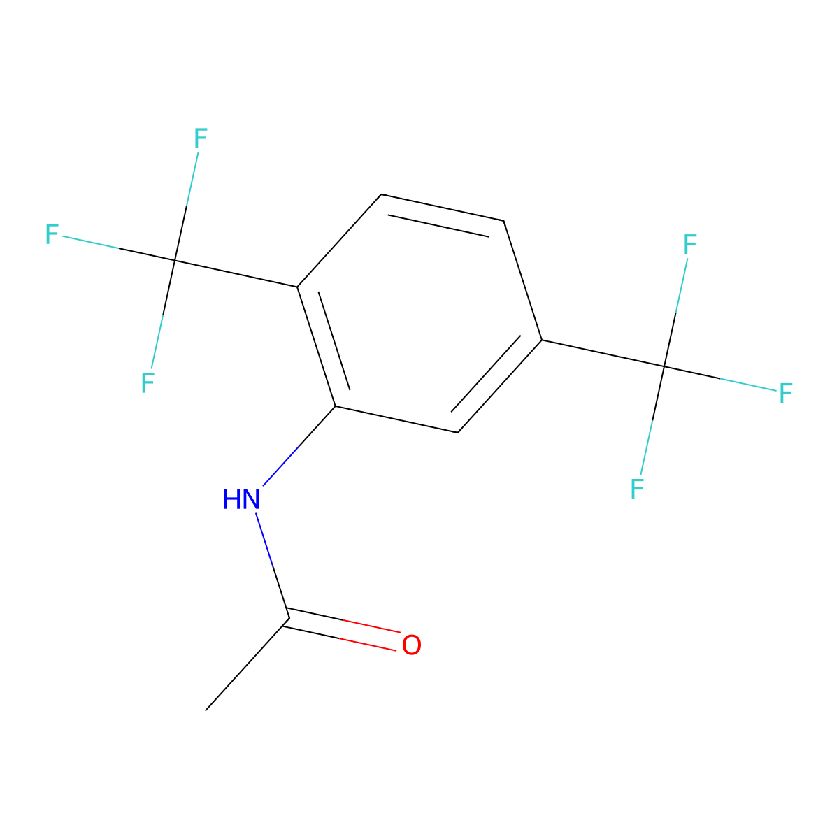 N-[2,5-bis(trifluoromethyl)phenyl]acetamide molecular structure, CAS 610260-55-4