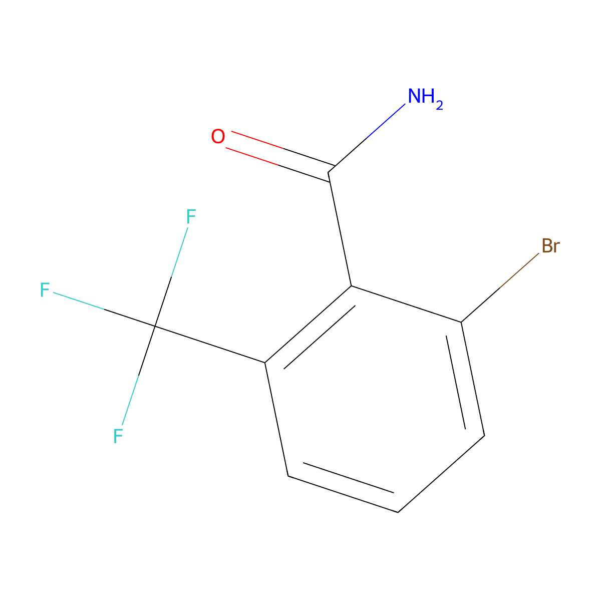 2-Bromo-6-(trifluoromethyl)benzamide molecular structure, CAS 610260-58-7