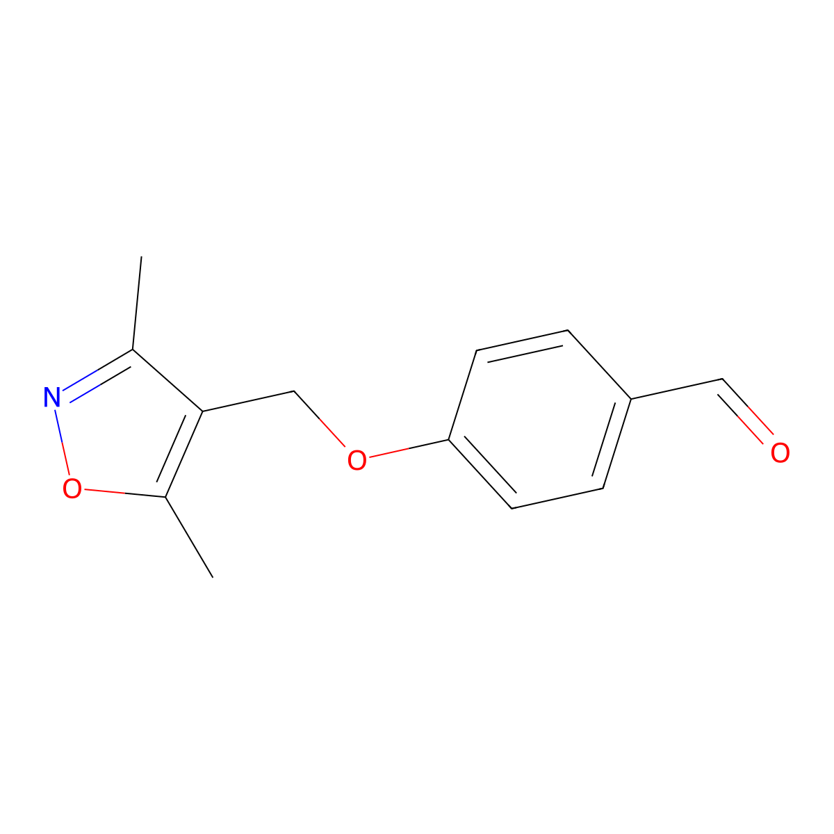 4-(3,5-Dimethyl-isoxazol-4-ylmethoxy)-benzaldehyde molecular structure, CAS 610260-63-4