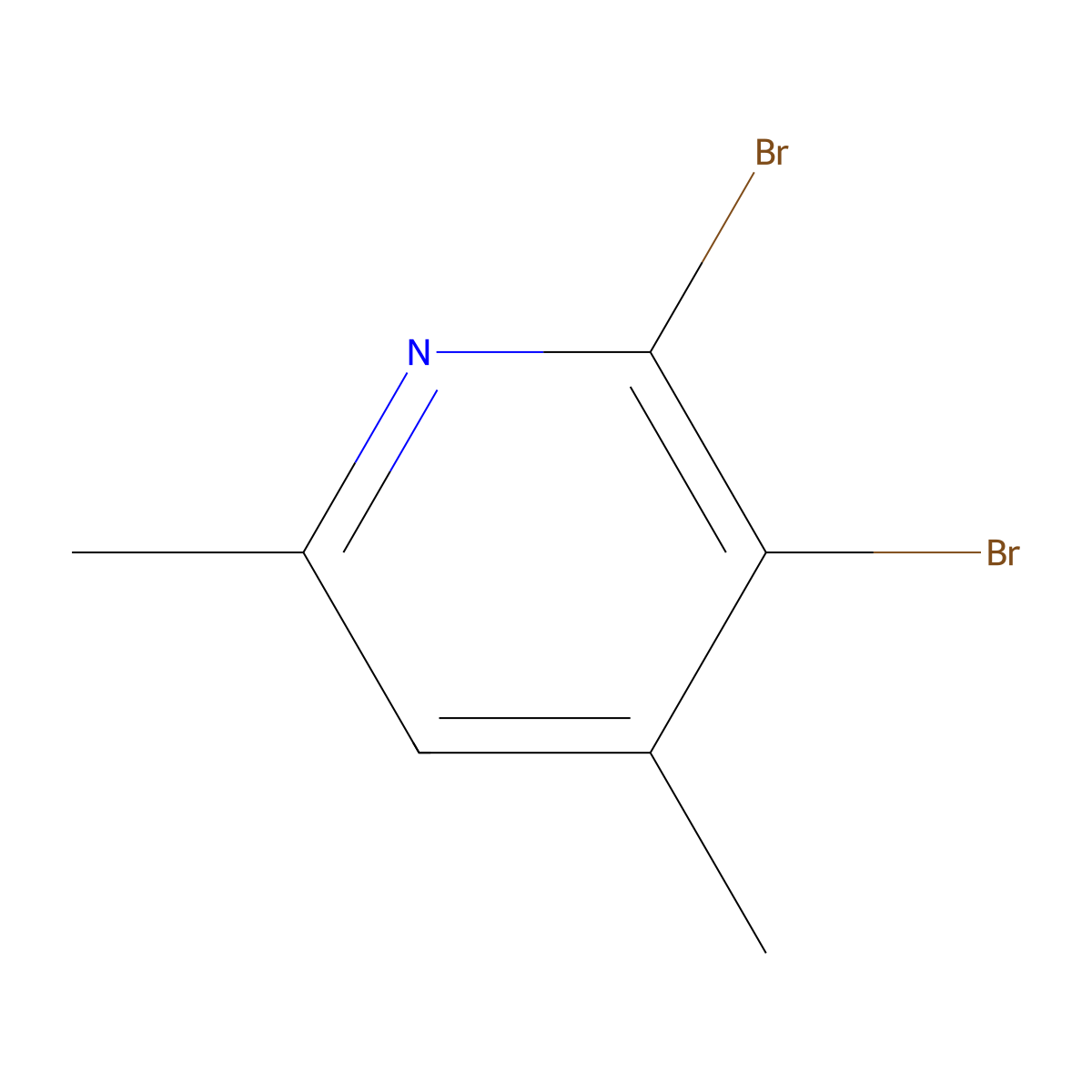 2,3-Dibromo-4,6-dimethylpyridine molecular structure, CAS 610261-10-4