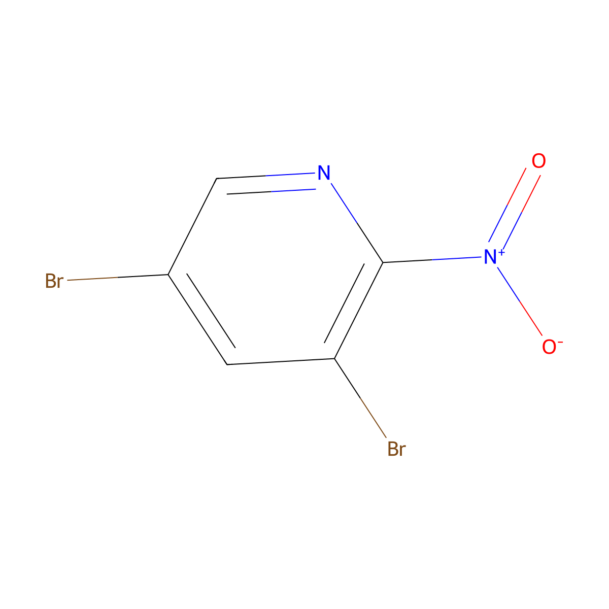 3,5-Dibromo-2-nitropyridine molecular structure, CAS 610261-34-2