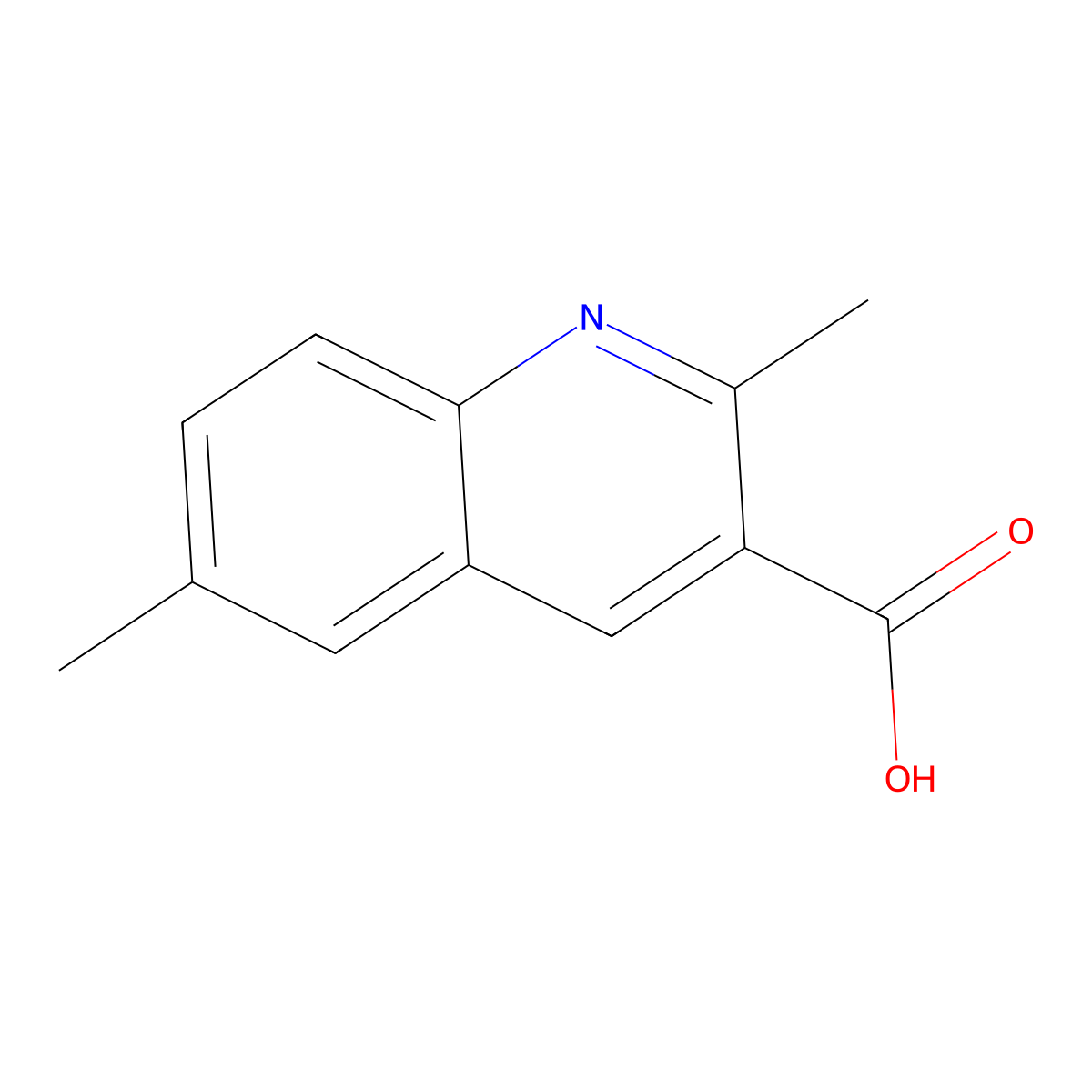 2,6-Dimethylquinoline-3-carboxylic acid molecular structure, CAS 610261-45-5