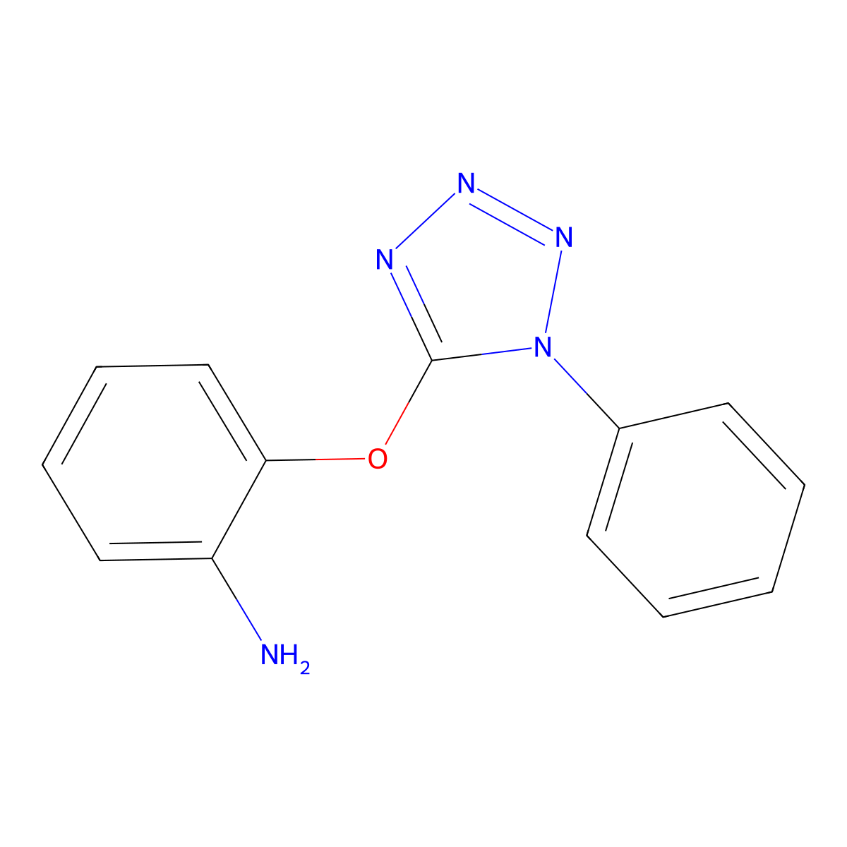 2-[(1-phenyl-1H-tetrazol-5-yl)oxy]aniline molecular structure, CAS 610261-68-2