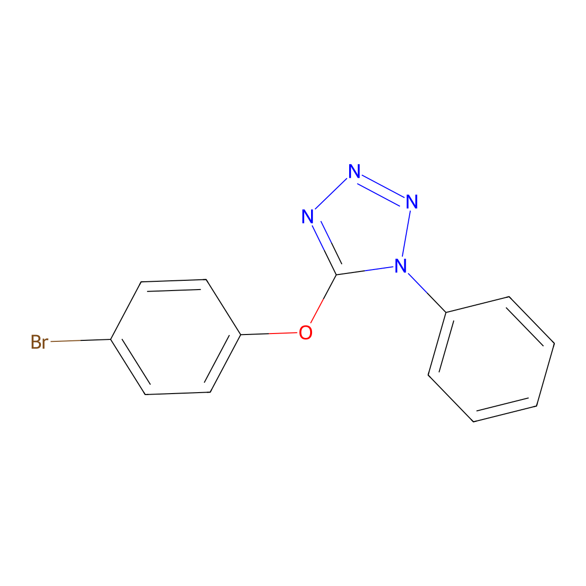 5-(4-Bromophenoxy)-1-phenyltetrazole molecular structure, CAS 610261-69-3