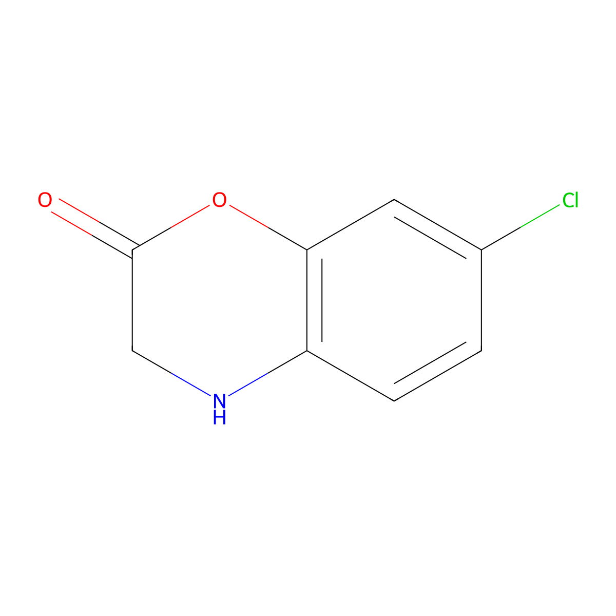 7-Chloro-3,4-dihydro-benzo[1,4]oxazin-2-one molecular structure, CAS 610267-66-8