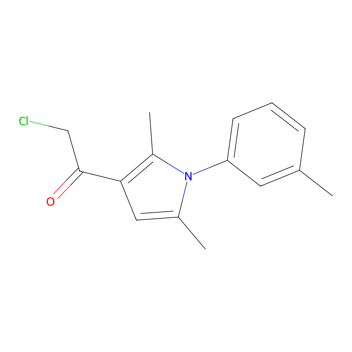 2-chloro-1-[2,5-dimethyl-1-(3-methylphenyl)-1H-pyrrol-3-yl]ethan-1-one molecular structure, CAS 610274-30-1