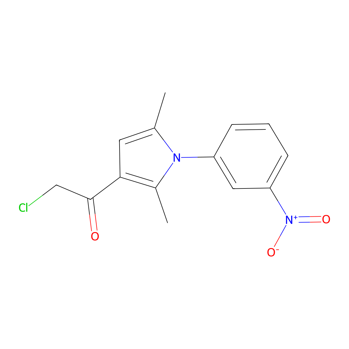 2-chloro-1-[2,5-dimethyl-1-(3-nitrophenyl)-1H-pyrrol-3-yl]ethan-1-one molecular structure, CAS 610274-32-3