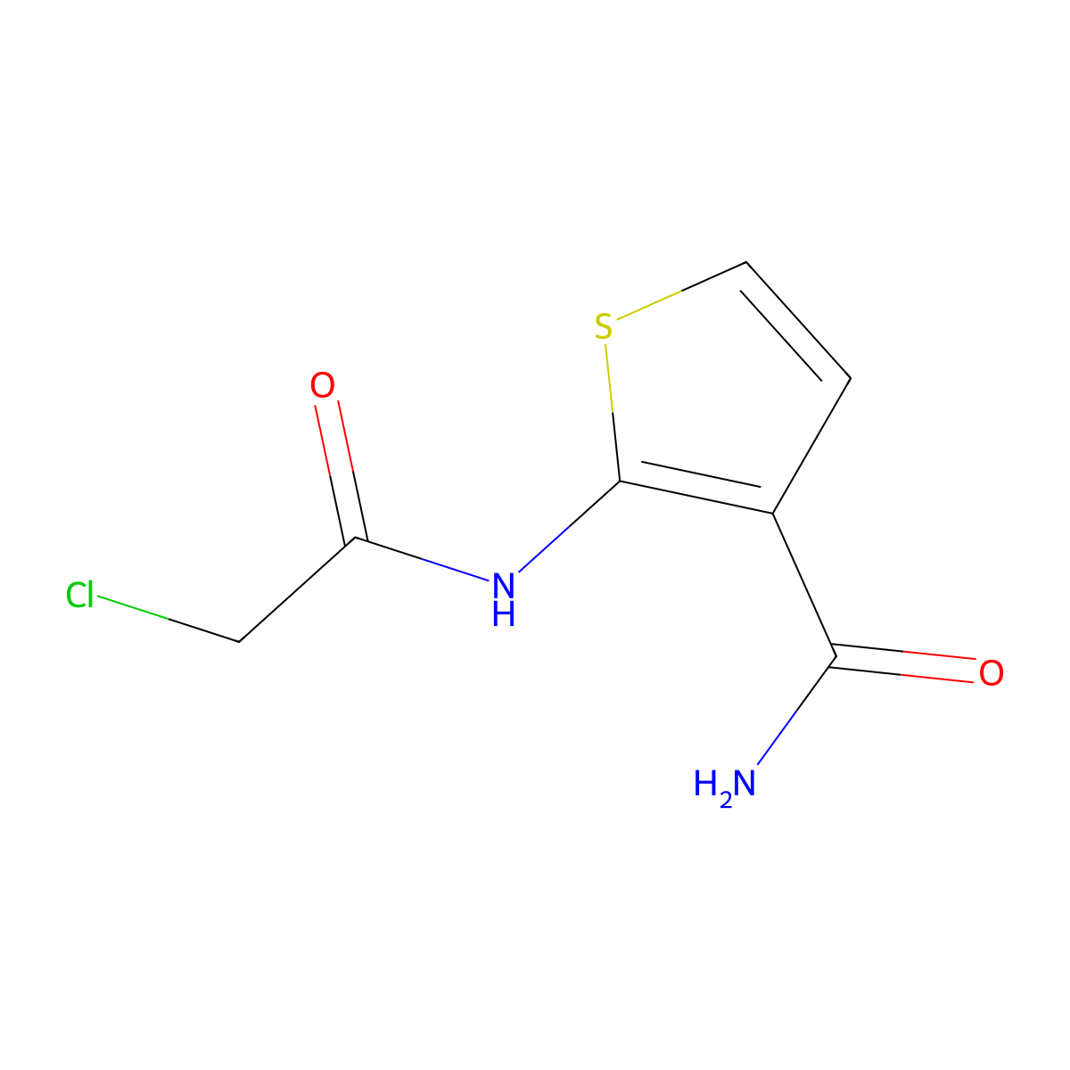 2-(2-Chloroacetamido)thiophene-3-carboxamide molecular structure, CAS 610274-69-6