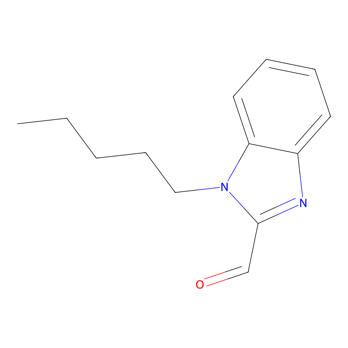 1-Pentyl-1H-benzimidazole-2-carbaldehyde molecular structure, CAS 610275-04-2