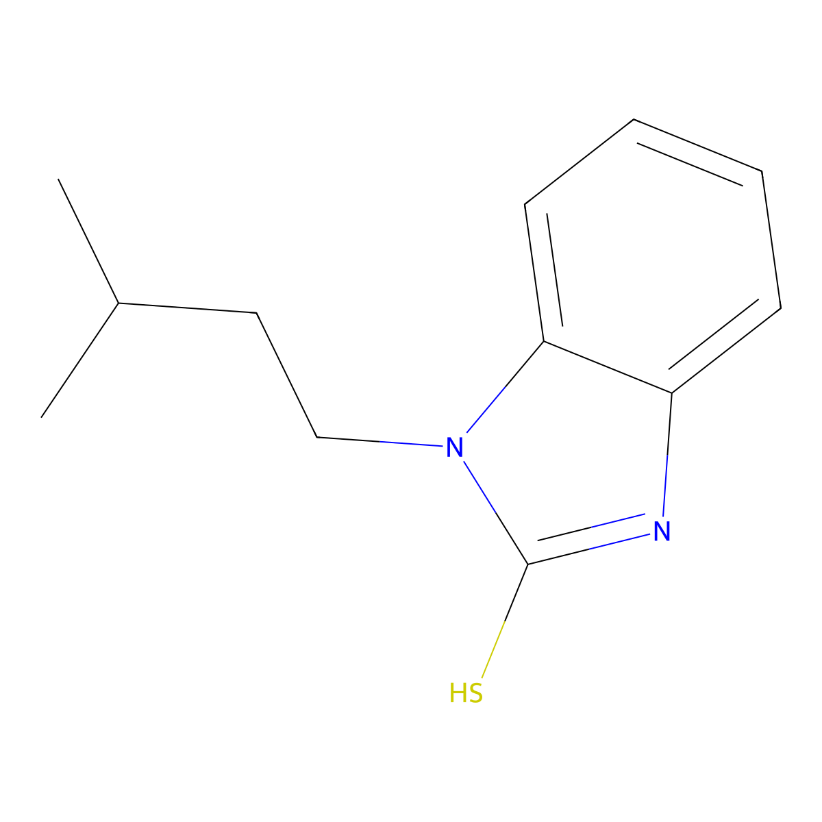 1-(3-Methyl-butyl)-1H-benzoimidazole-2-thiol molecular structure, CAS 610275-11-1