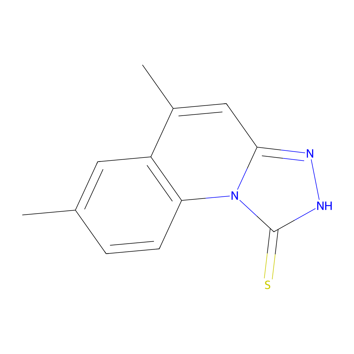 5,7-Dimethyl-[1,2,4]triazolo[4,3-a]quinoline-1-thiol molecular structure, CAS 610275-87-1