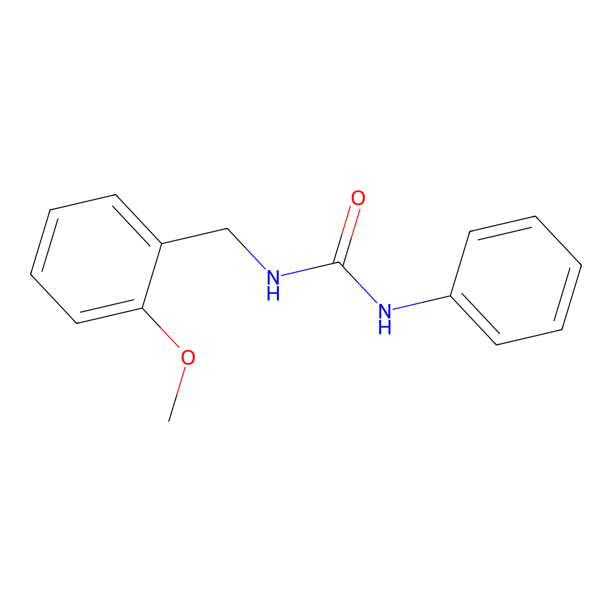 N-(2-methoxybenzyl)-N'-phenylurea molecular structure, CAS 610276-66-9