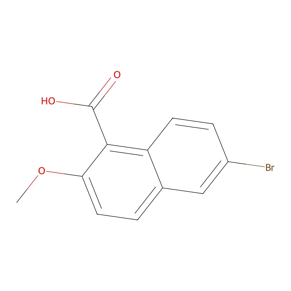 6-Bromo-2-methoxy-1-naphthoic acid molecular structure, CAS 610277-16-2