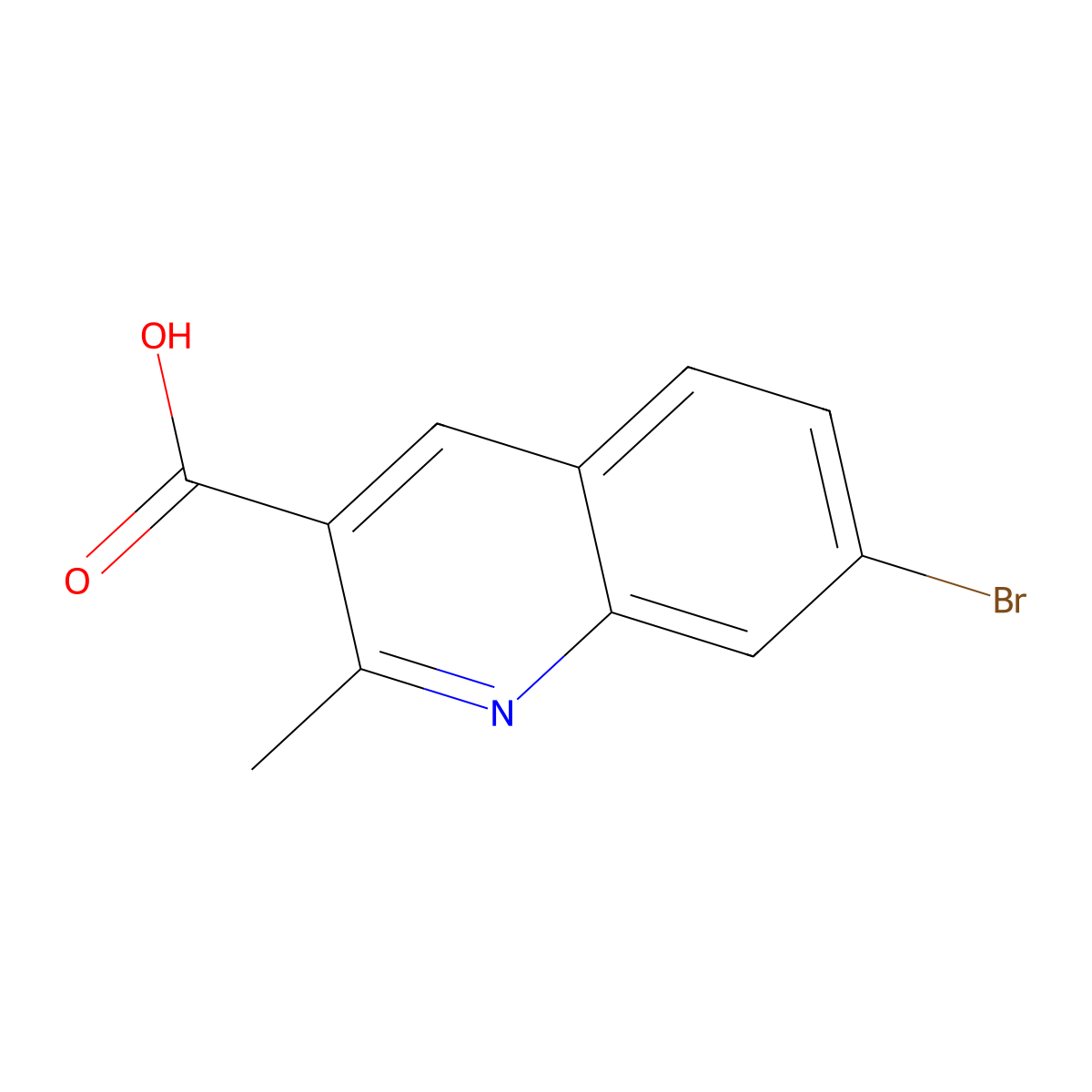 7-Bromo-2-methylquinoline-3-carboxylic acid molecular structure, CAS 610277-19-5