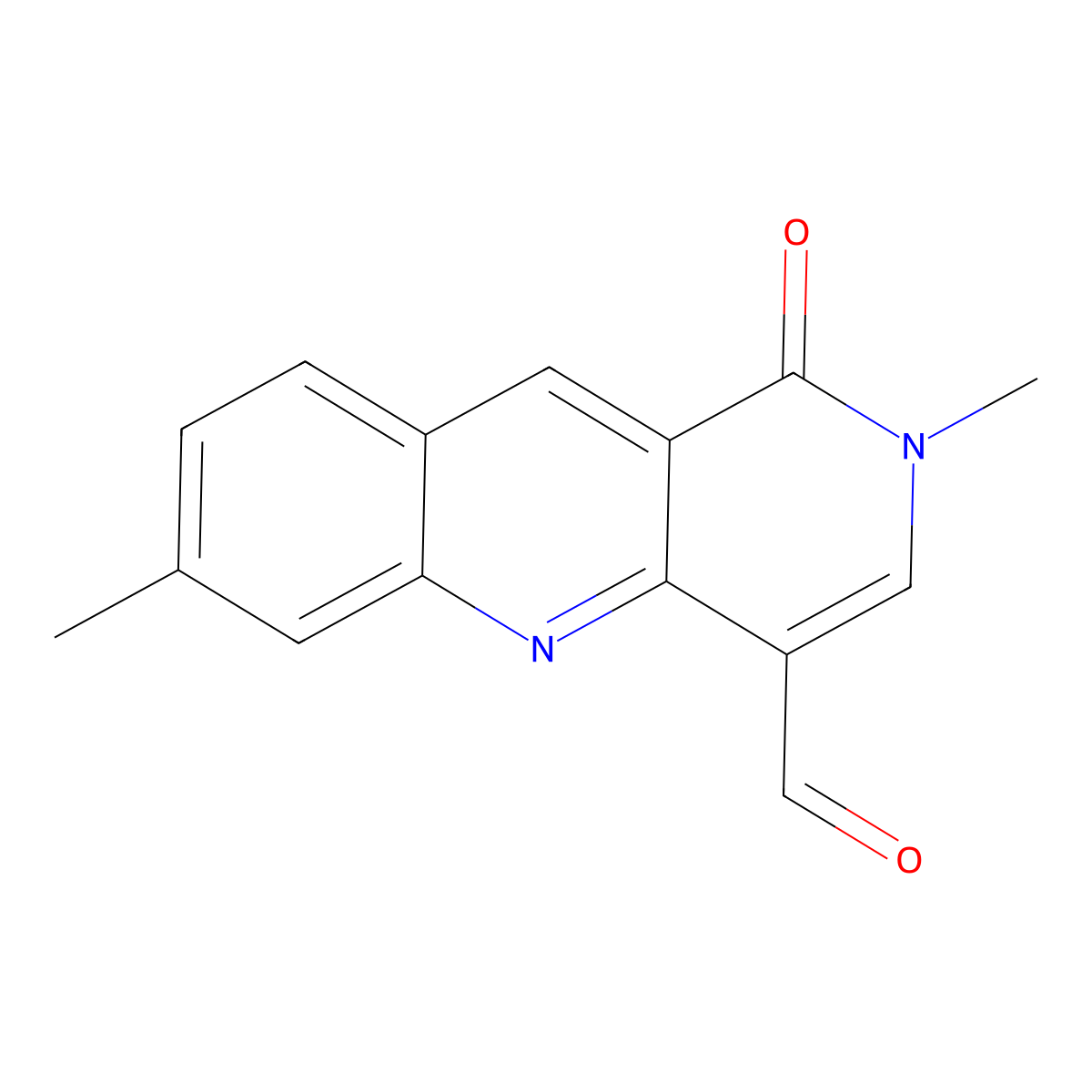 2,7-Dimethyl-1-oxo-1,2-dihydrobenzo[b]-1,6-naphthyridine-4-carbaldehyde molecular structure, CAS 610277-20-8