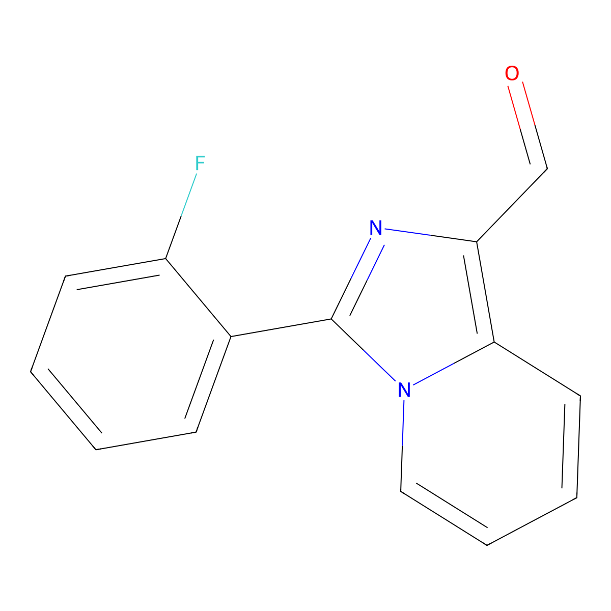 3-(2-Fluorophenyl)imidazo[1,5-a]pyridine-1-carbaldehyde molecular structure, CAS 610278-21-2