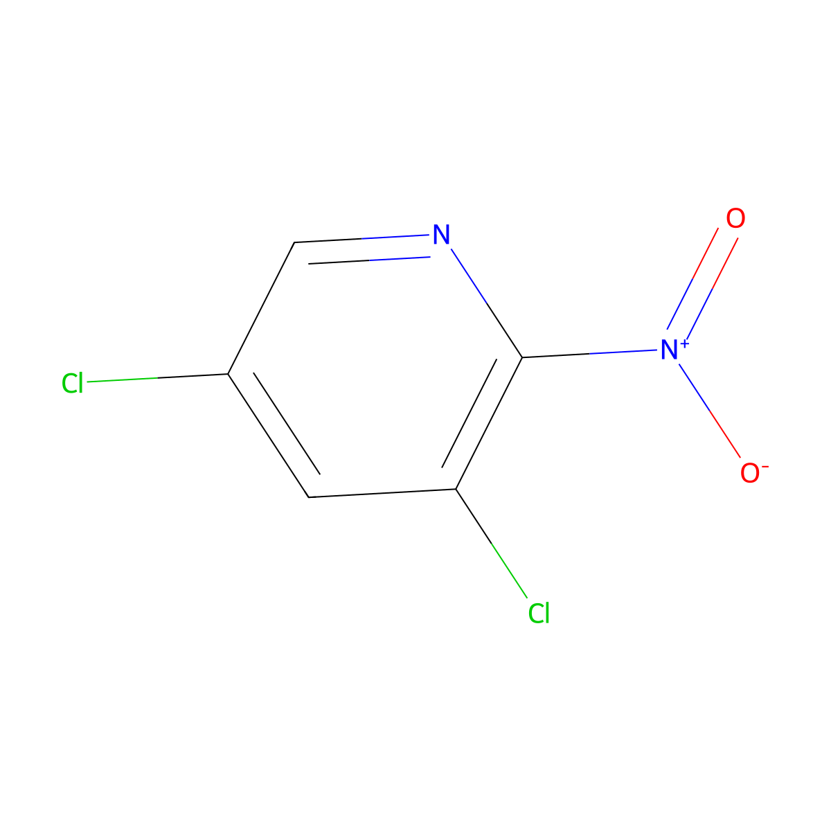 3,5-Dichloro-2-nitropyridine molecular structure, CAS 610278-88-1