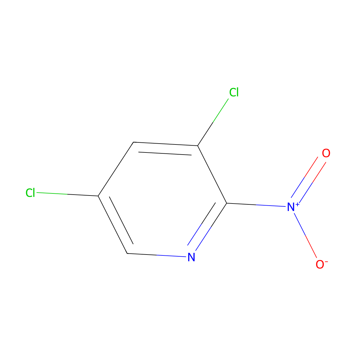 3,5-Dichloro-2-nitropyridine molecular structure, CAS 610278-88-1