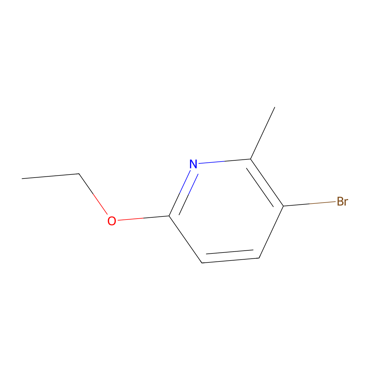 3-Bromo-6-ethoxy-2-methylpyridine molecular structure, CAS 610278-93-8