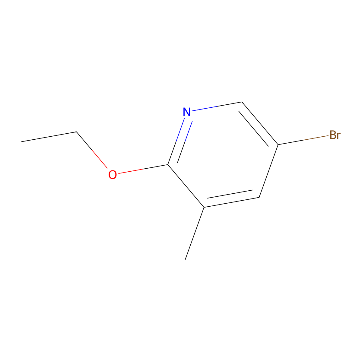 5-Bromo-2-ethoxy-3-methylpyridine molecular structure, CAS 610279-03-3