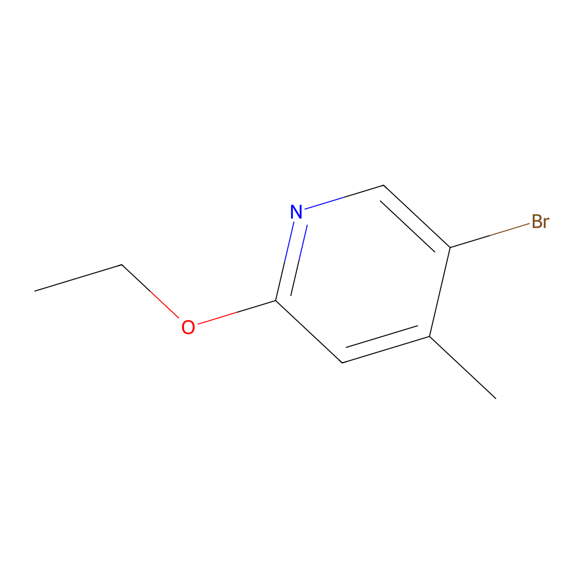 5-Bromo-2-ethoxy-4-methylpyridine molecular structure, CAS 610279-04-4