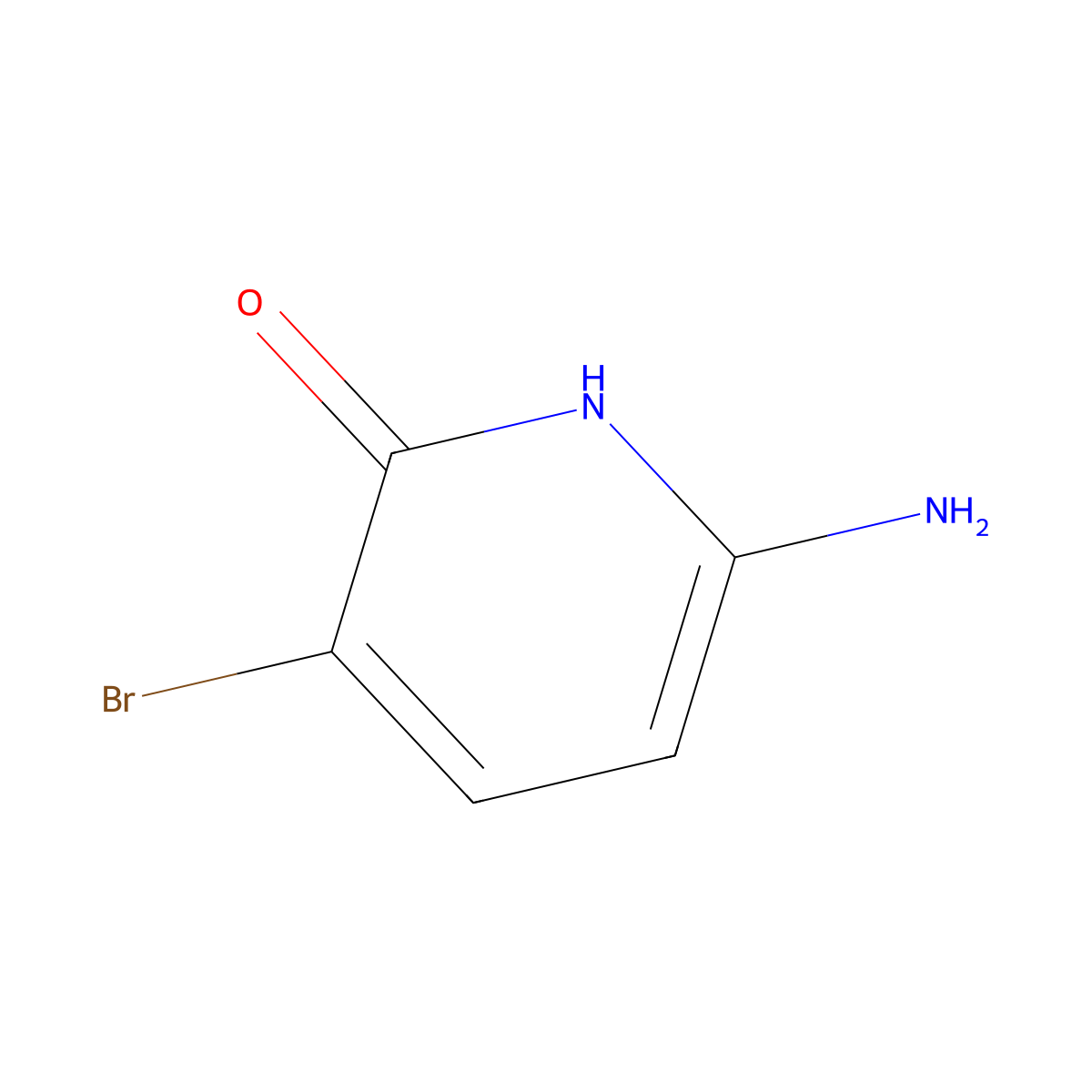 6-Amino-3-bromopyridin-2-ol molecular structure, CAS 610279-06-6