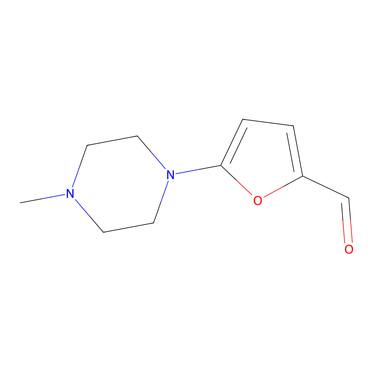 5-(4-Methylpiperazin-1-yl)-2-furaldehyde molecular structure, CAS 610279-56-6