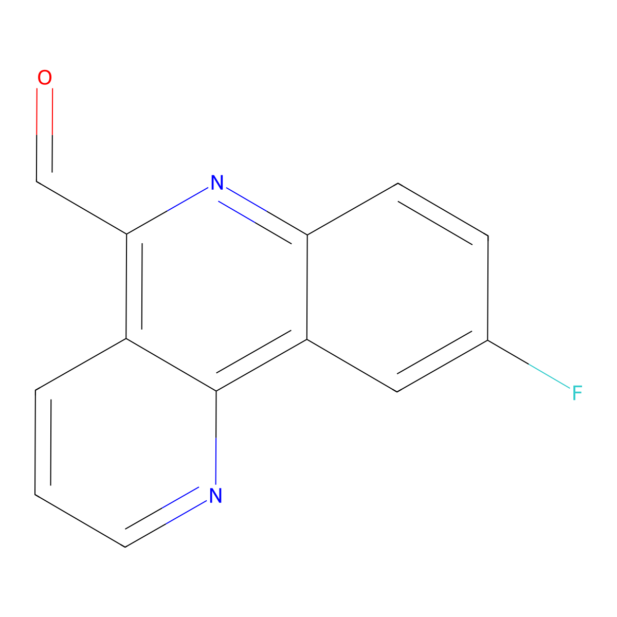 9-Fluorobenzo[H]1,6-naphthyridine-5-carbaldehyde molecular structure, CAS 610279-62-4