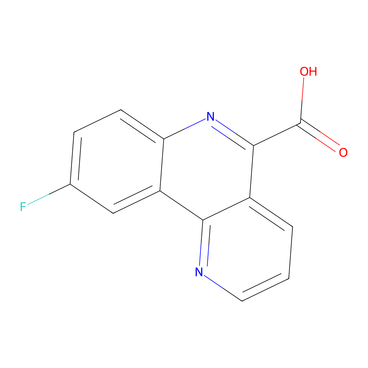 9-Fluorobenzo[h]-1,6-naphthyridine-5-carboxylic acid molecular structure, CAS 610279-63-5