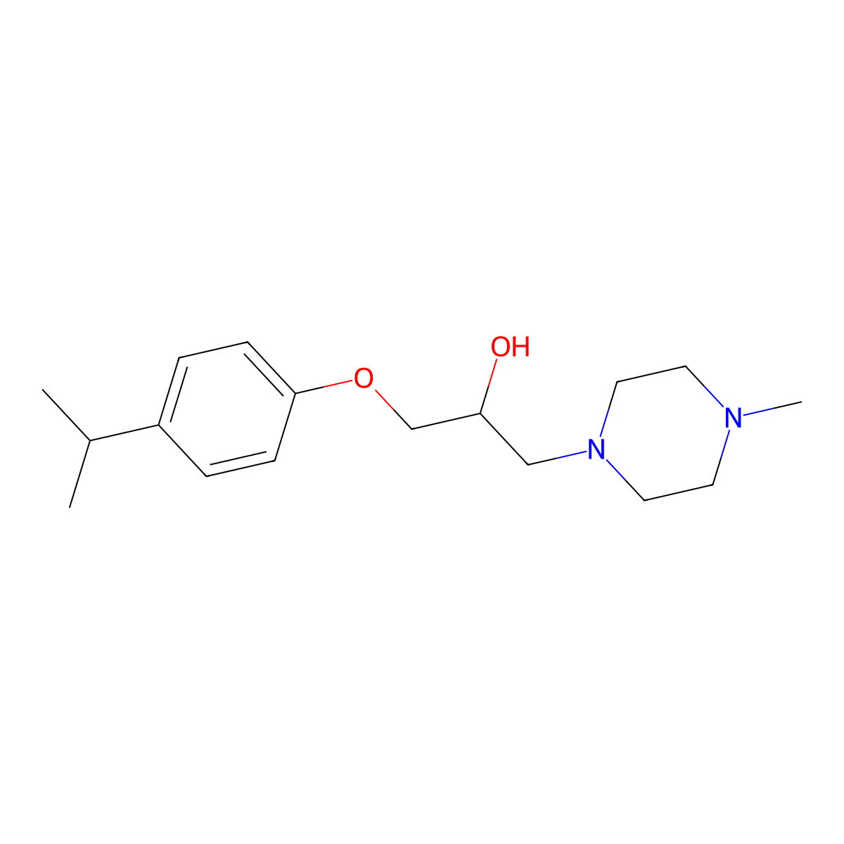 1-(4-Methylpiperazin-1-yl)-3-[4-(propan-2-yl)phenoxy]propan-2-ol molecular structure, CAS 610280-37-0
