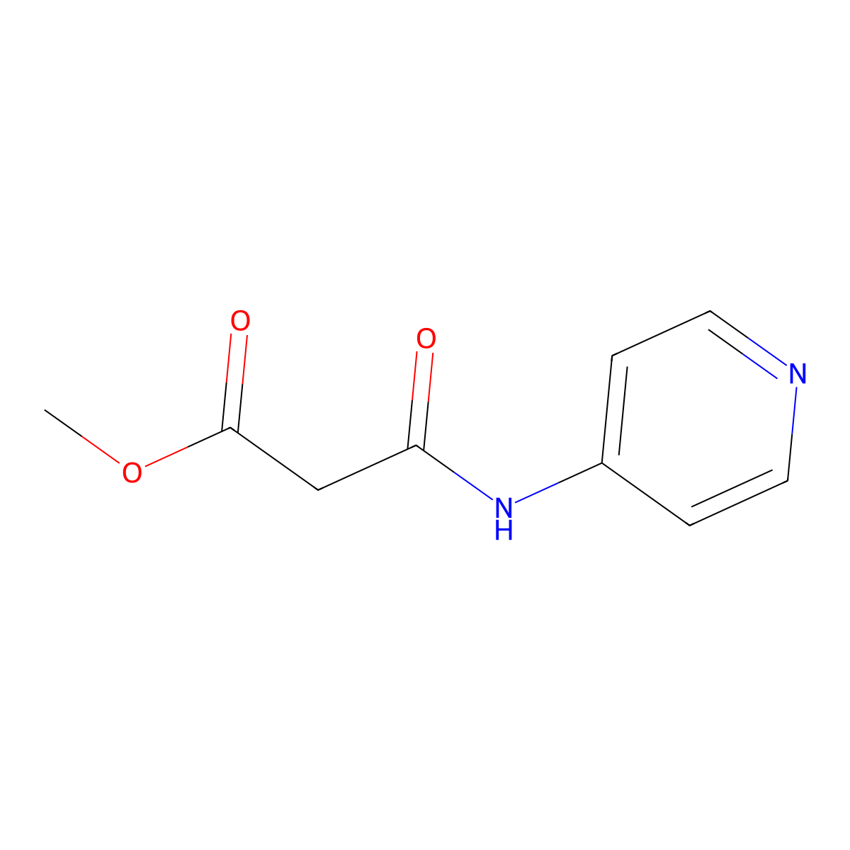 Methyl 3-oxo-3-(pyridin-4-ylamino)propanoate molecular structure, CAS 610281-60-2
