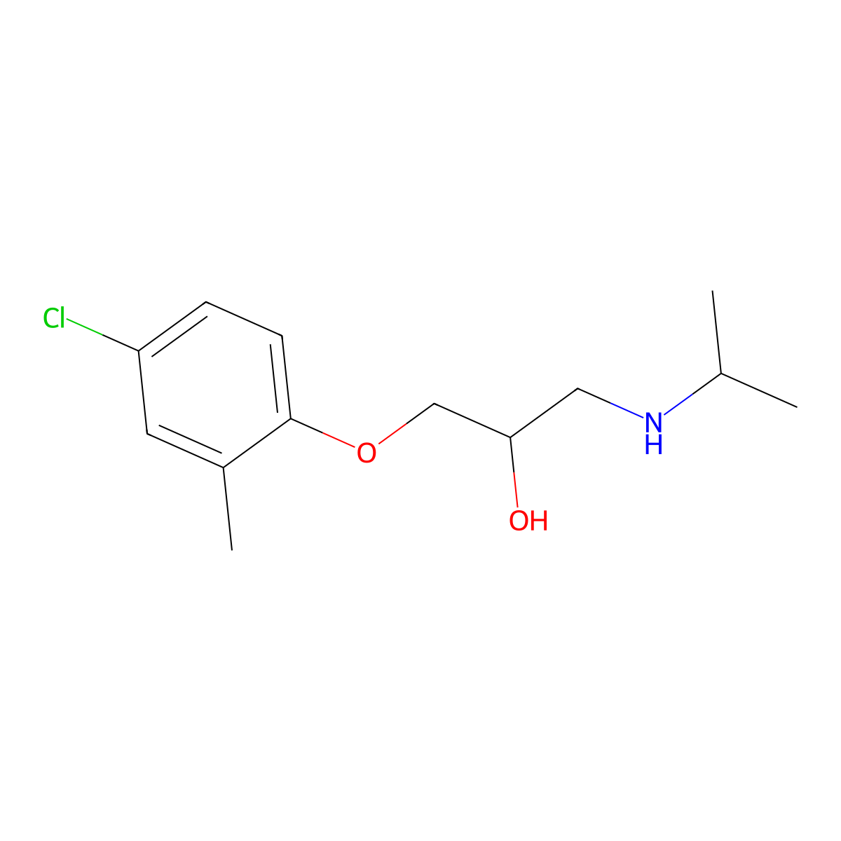 1-(4-Chloro-2-methylphenoxy)-3-[(1-methylethyl)amino]-2-propanol molecular structure, CAS 610281-61-3