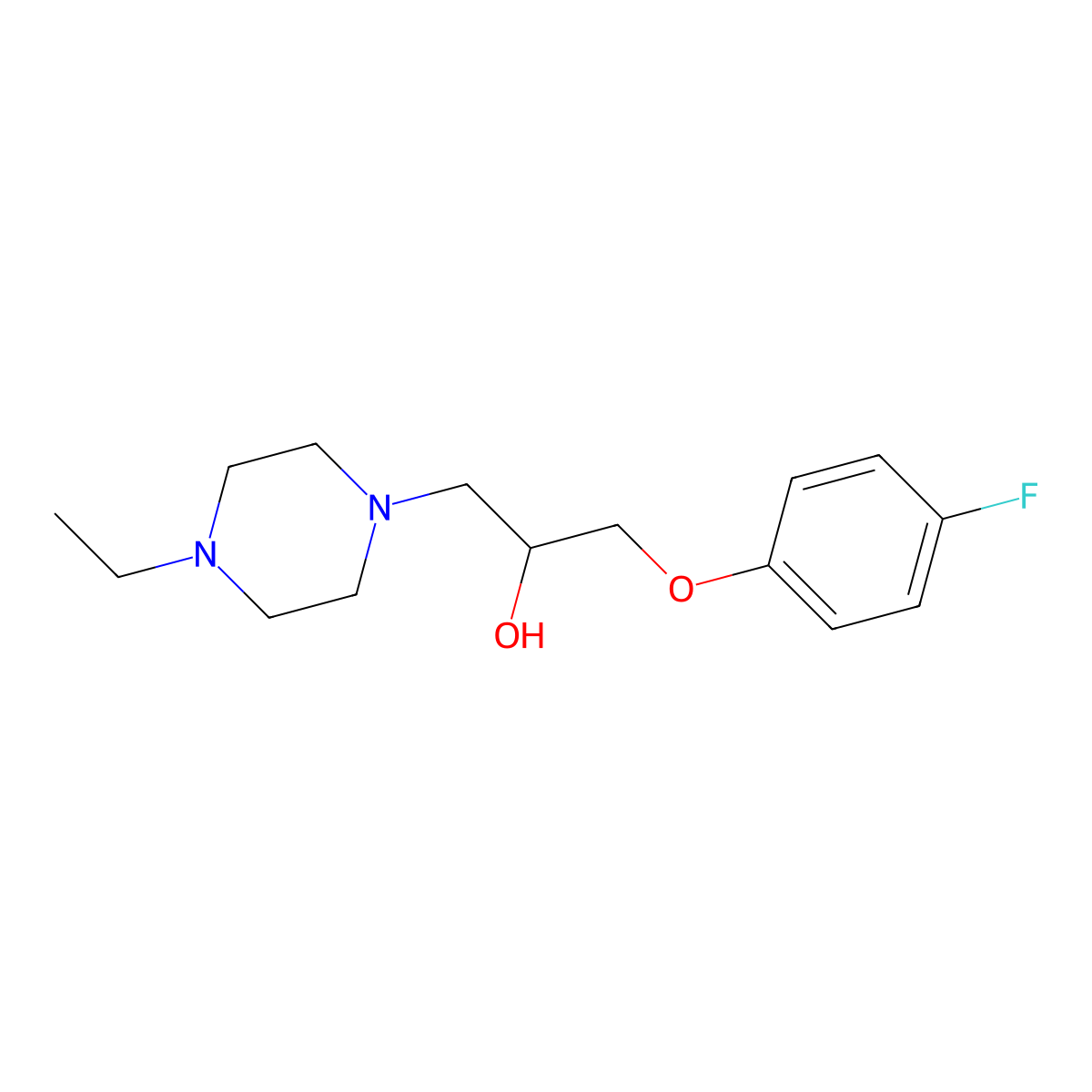 1-(4-Ethylpiperazin-1-yl)-3-(4-fluorophenoxy)propan-2-ol molecular structure, CAS 610282-31-0
