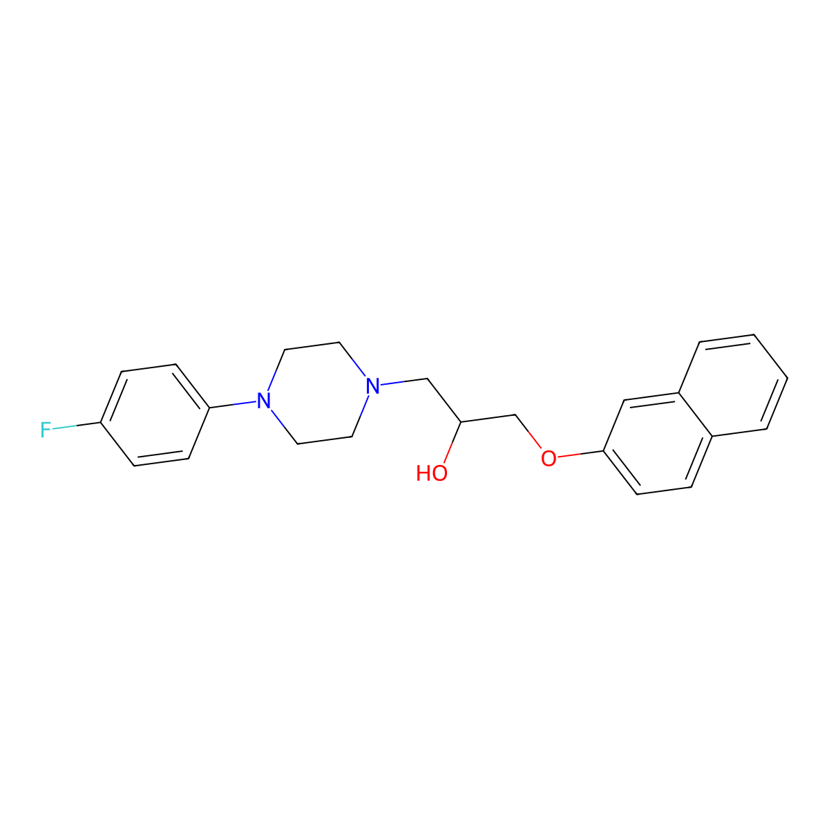 1-[4-(4-Fluorophenyl)piperazin-1-yl]-3-(naphthalen-2-yloxy)propan-2-ol molecular structure, CAS 610282-37-6
