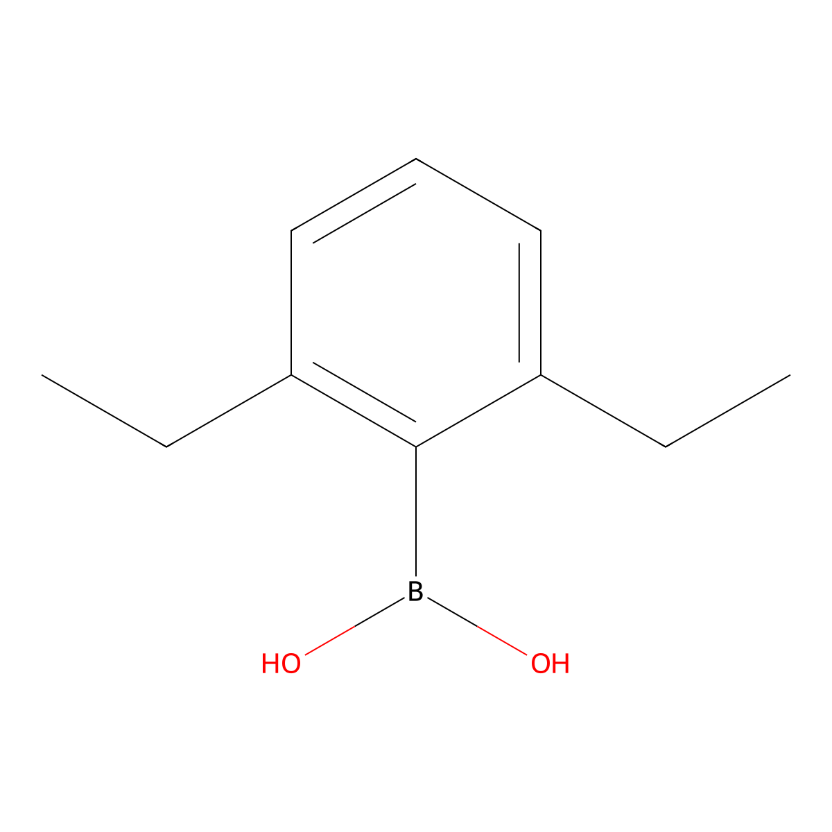 (2,6-Diethylphenyl)boronic acid molecular structure, CAS 610286-39-0