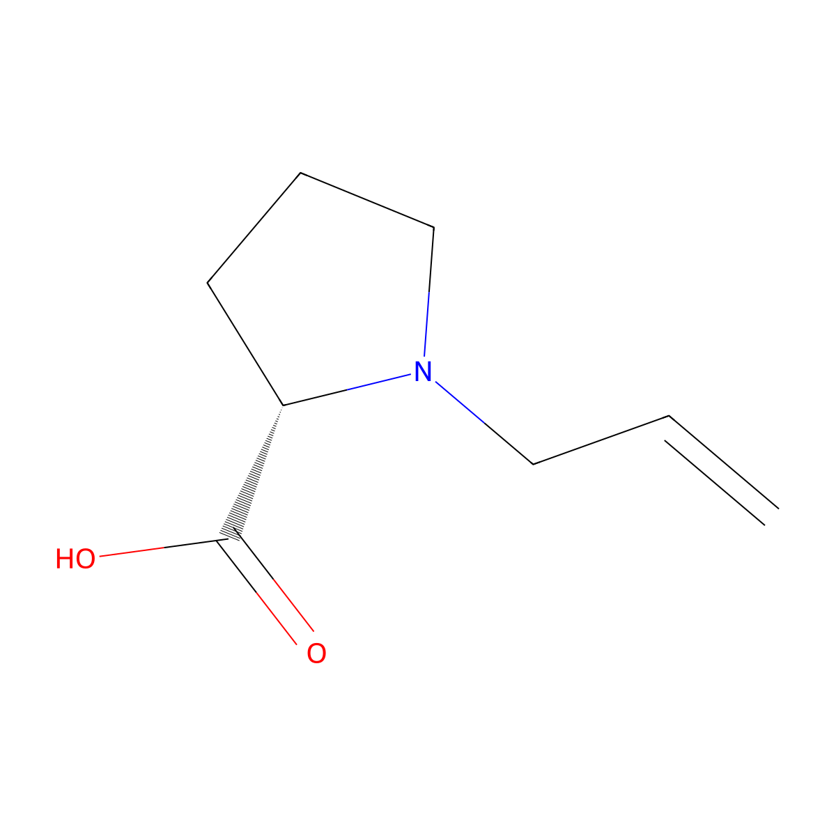(S)-1-Allylpyrrolidine-2-carboxylic acid molecular structure, CAS 610299-77-9