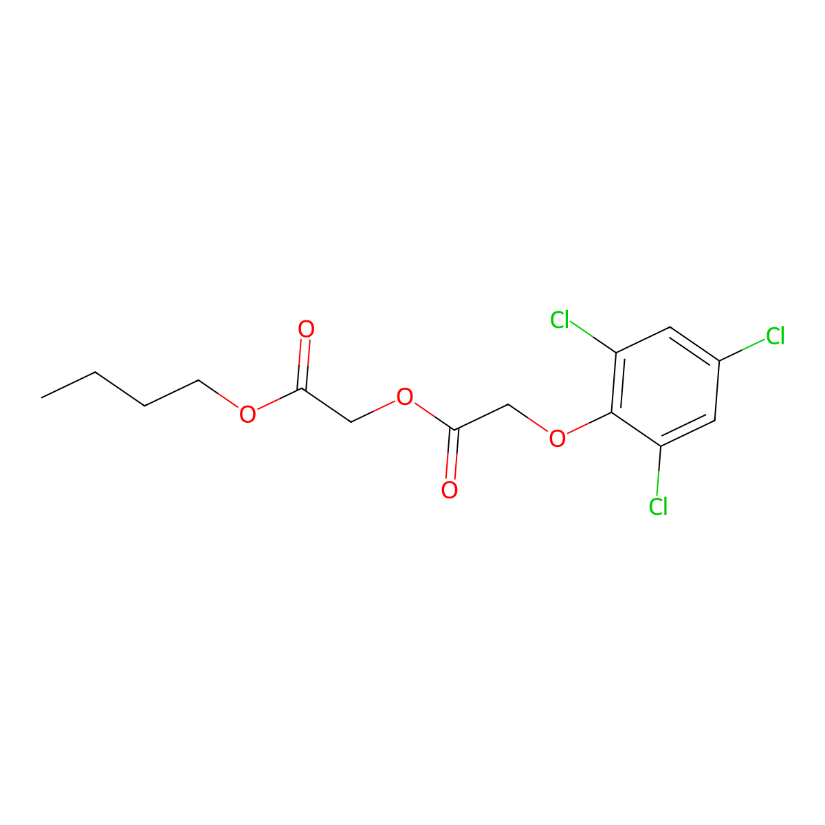 2-Butoxy-2-oxoethyl (2,4,6-trichlorophenoxy)acetate molecular structure, CAS 6103-64-6