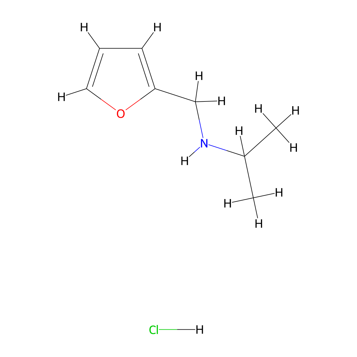 [(Furan-2-yl)methyl](propan-2-yl)amine hydrochloride molecular structure, CAS 610309-77-8