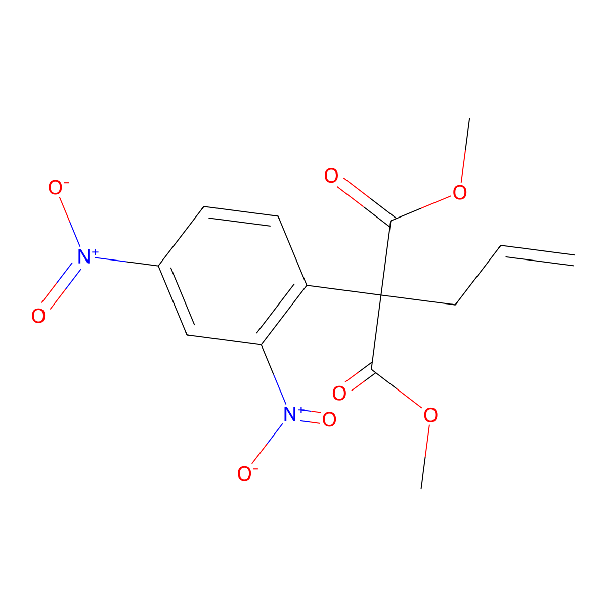 Dimethyl 2-allyl-2-(2,4-dinitrophenyl)malonate molecular structure, CAS 610315-42-9