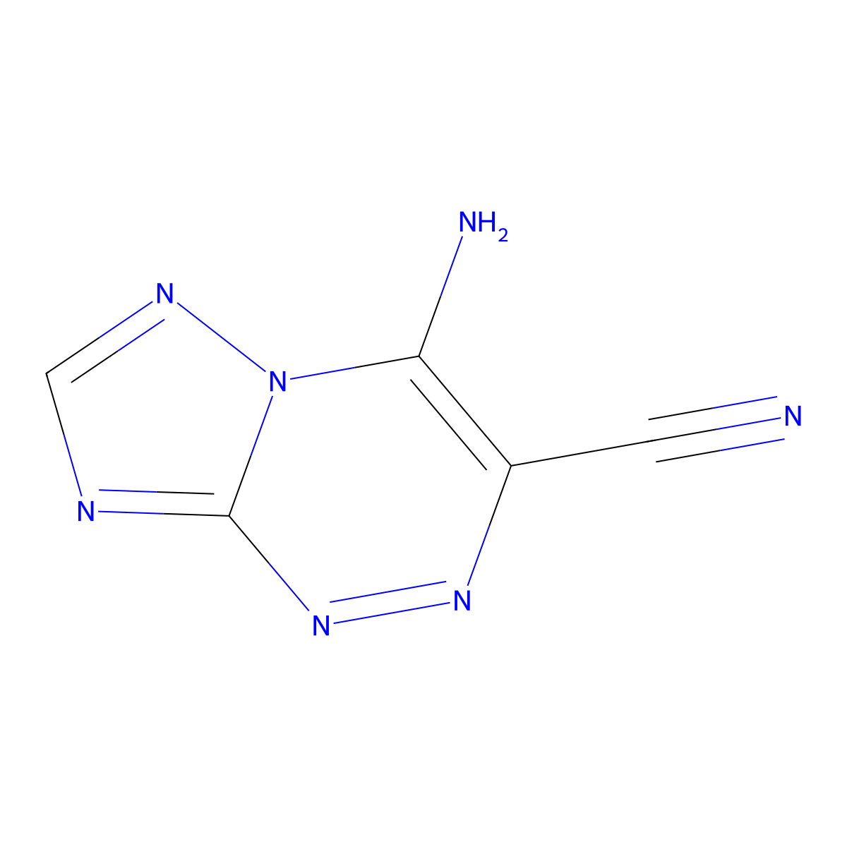 4-Amino-[1,2,4]triazolo[5,1-c][1,2,4]triazine-3-carbonitrile molecular structure, CAS 61033-27-0