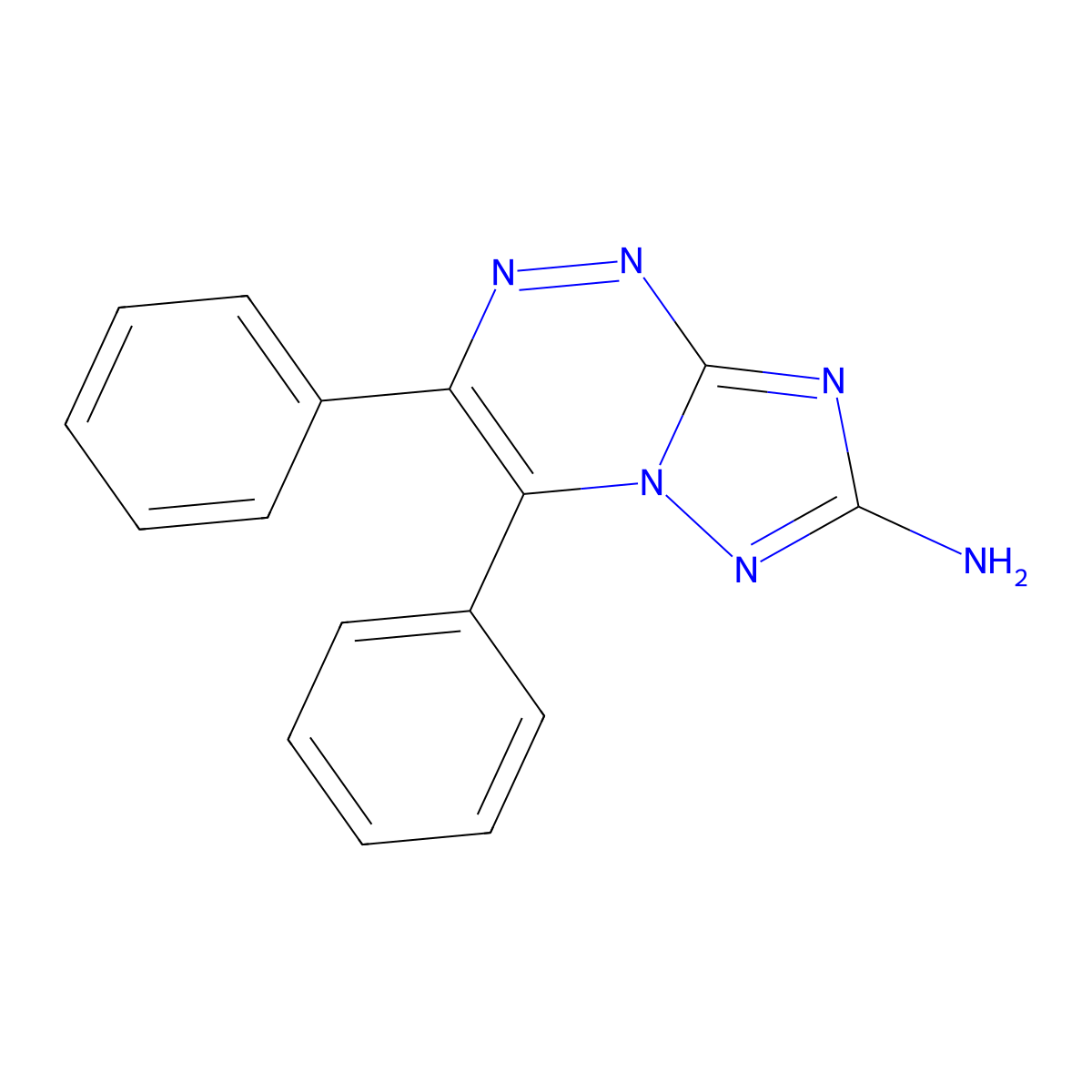 3,4-Diphenyl[1,2,4]triazolo[5,1-c][1,2,4]triazin-7-amine molecular structure, CAS 61033-31-6