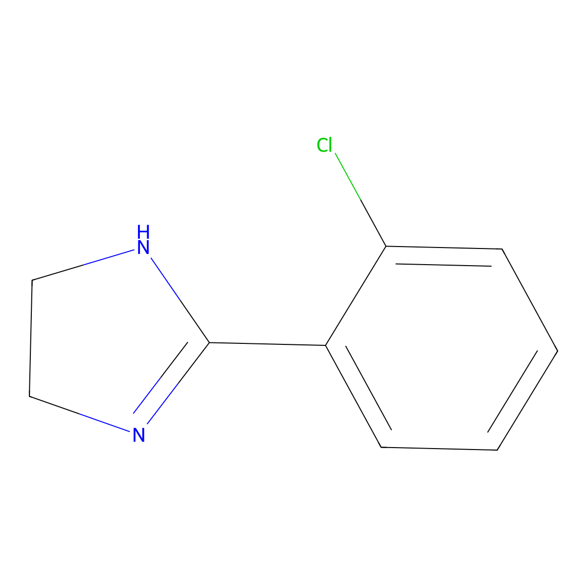 2-(2-chlorophenyl)-4,5-dihydro-1H-imidazole molecular structure, CAS 61033-69-0