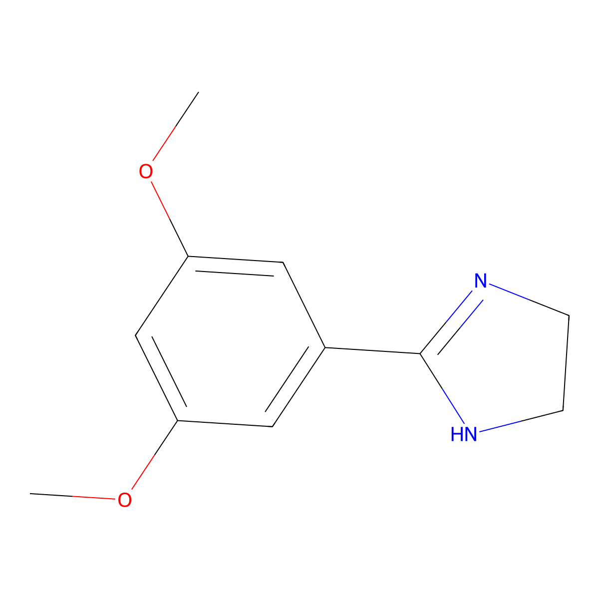 2-(3,5-dimethoxyphenyl)-4,5-dihydro-1H-imidazole molecular structure, CAS 61033-74-7