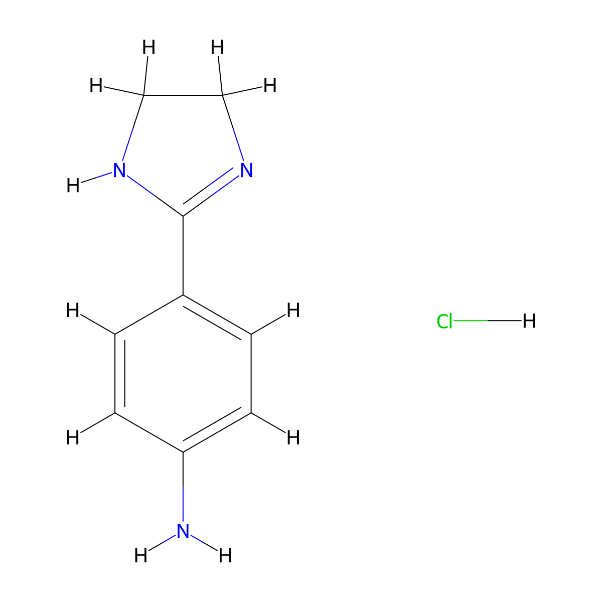 4-(4,5-Dihydro-1H-imidazol-2-yl)aniline hydrochloride molecular structure, CAS 61033-86-1