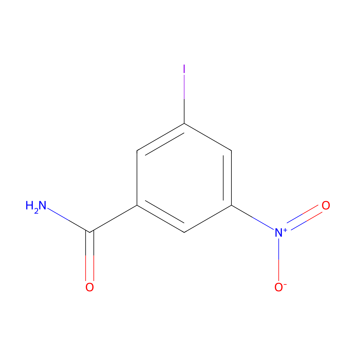 3-Iodo-5-nitrobenzamide molecular structure, CAS 61033-94-1