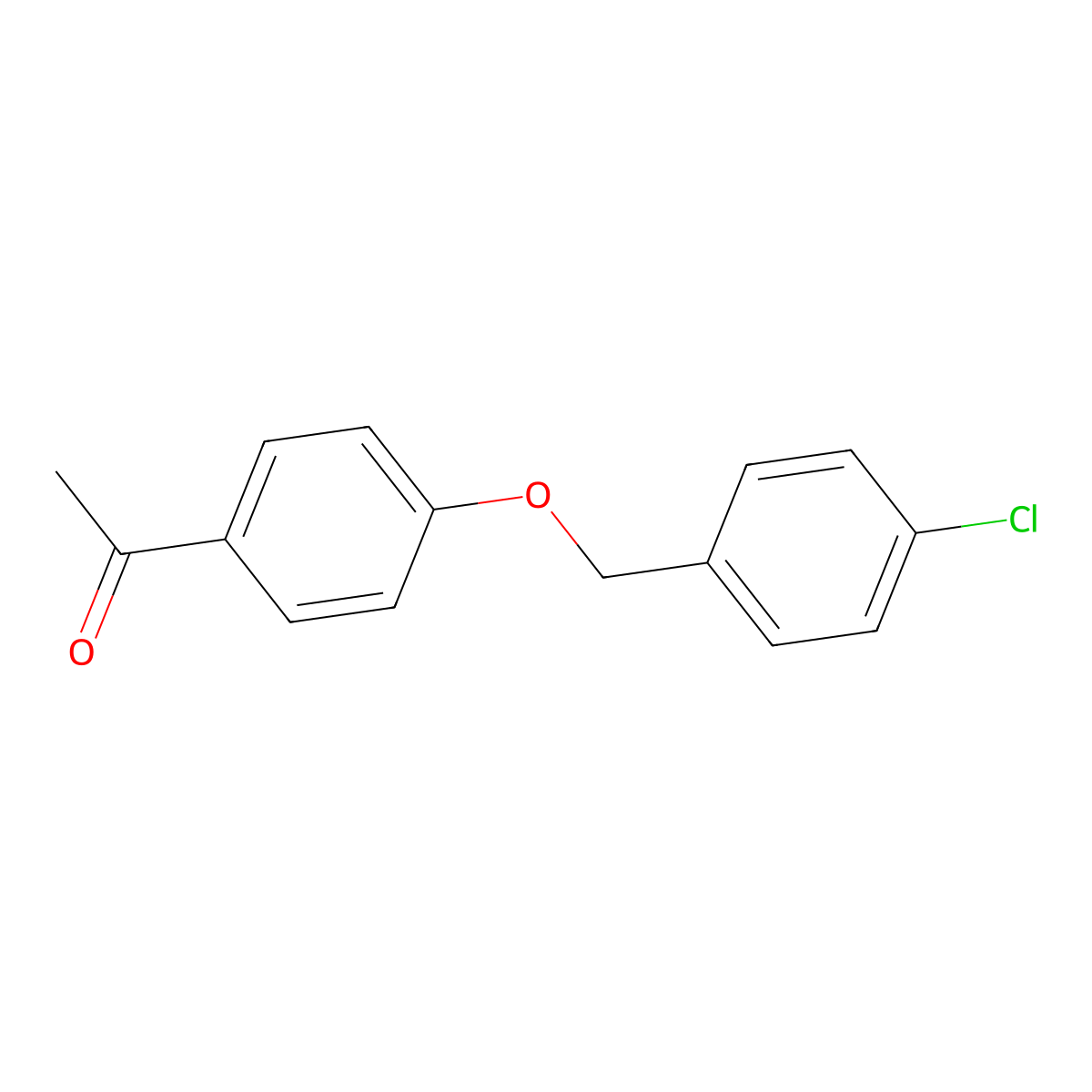 1-(4-((4-Chlorobenzyl)oxy)phenyl)ethanone molecular structure, CAS 61035-74-3