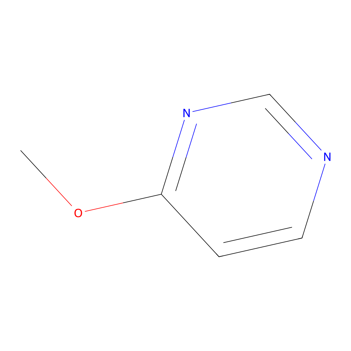 4-Methoxypyrimidine molecular structure, CAS 6104-41-2