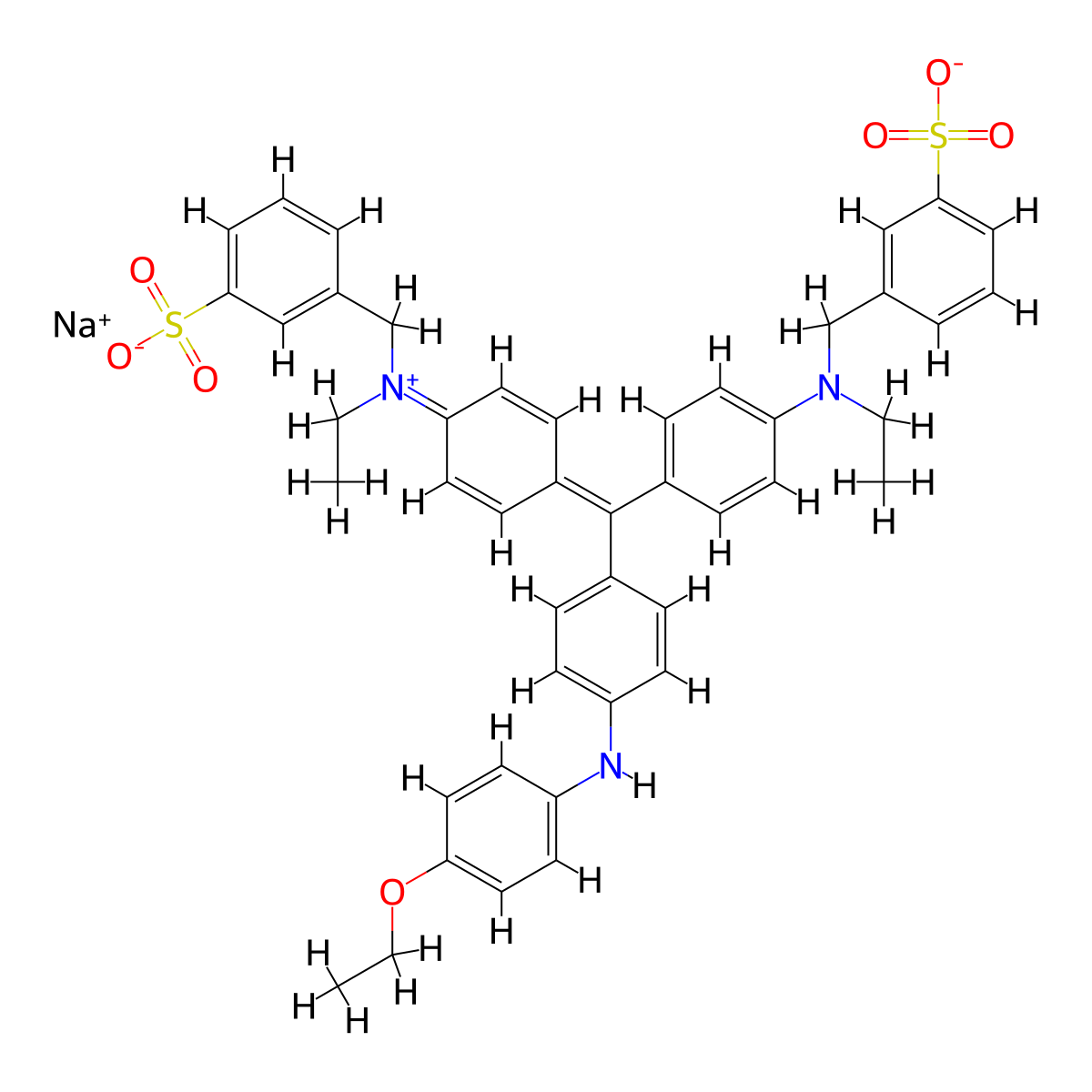 Coomassie Brilliant Blue R molecular structure, CAS 6104-59-2