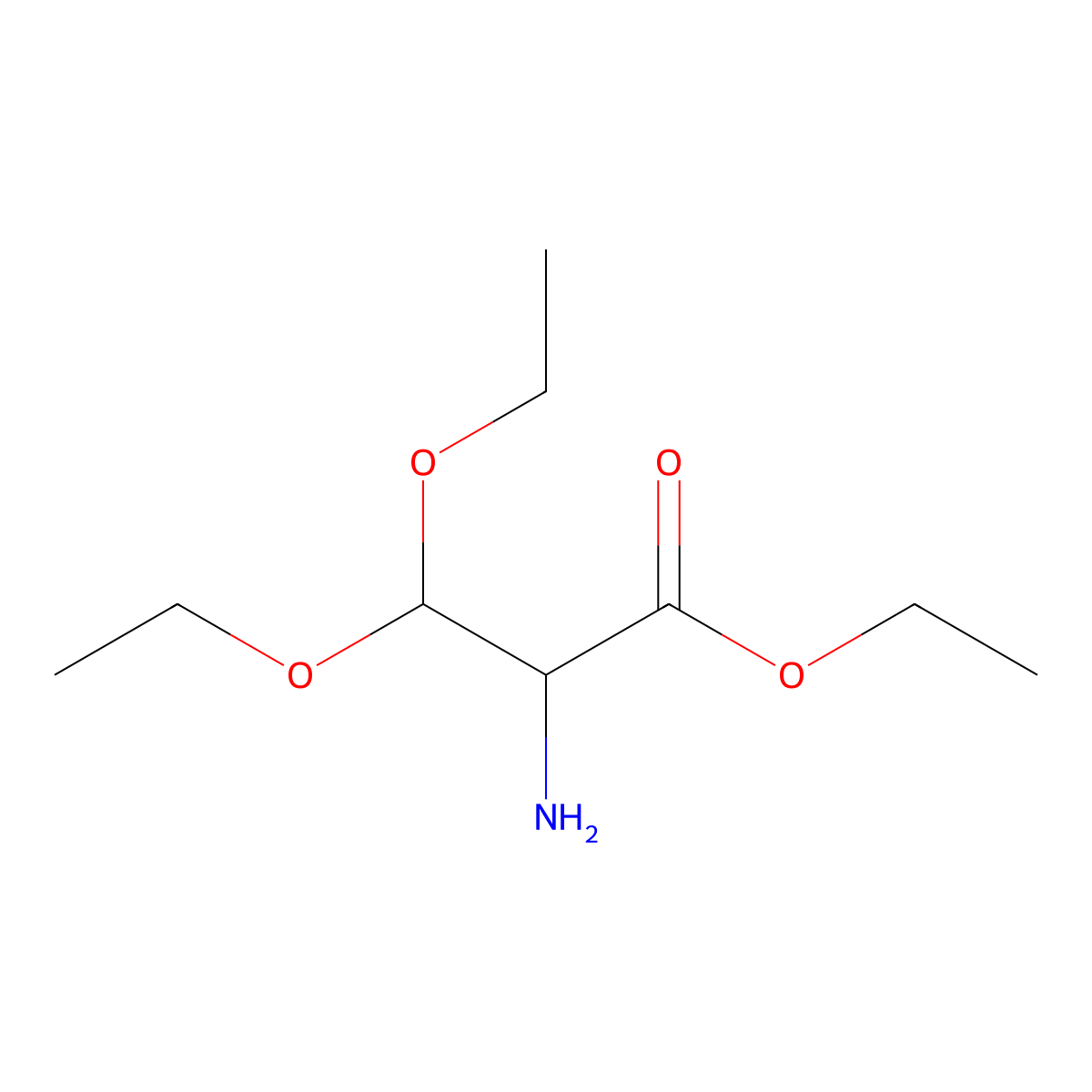 (S)-Ethyl 2-amino-3,3-diethoxypropanoate molecular structure, CAS 61040-21-9